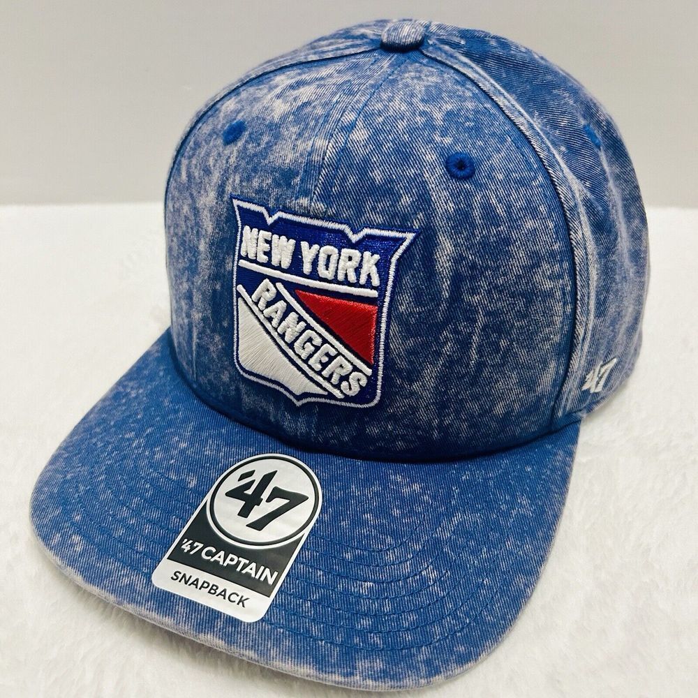 '47 Brand New York Rangers Gamut Captain Snapback Hat Cap Adjustable Blue NHL